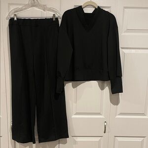 Elegant Black Women's Pants & Top Set